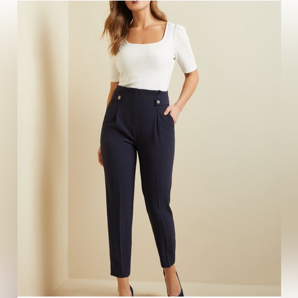 RW&CO. Black Tailored High Waist Trousers